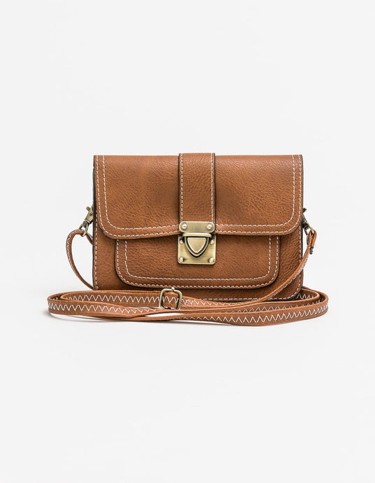 MINI ZIPPEE CROSS BODY Tan