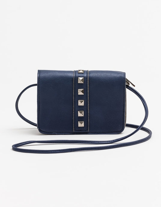 MIDI REBEL STUD CROSS BODY Navy