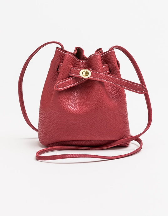 MINI SEVILLE BUCKET BAG Red